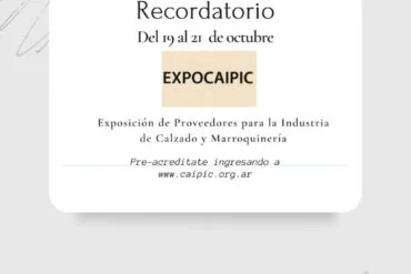 Recordatorio Expocaipic Recordatorio: Pre Acreditate En Expocaipic - Cueroargentino
