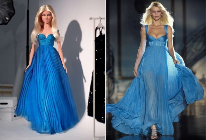 Claudia Schiffer Es Inmortalizada Como Barbie Su Look Versace Favorito 08 370072 Claudia Schiffer Es Inmortalizada Como Barbie En Su Look De Versace Favorito - Interes General